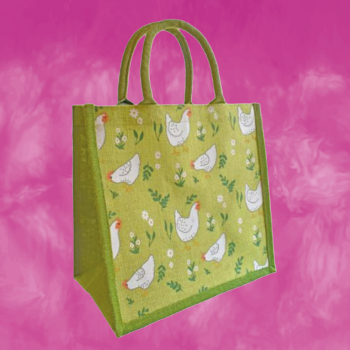 Jute shopping bag - Hens