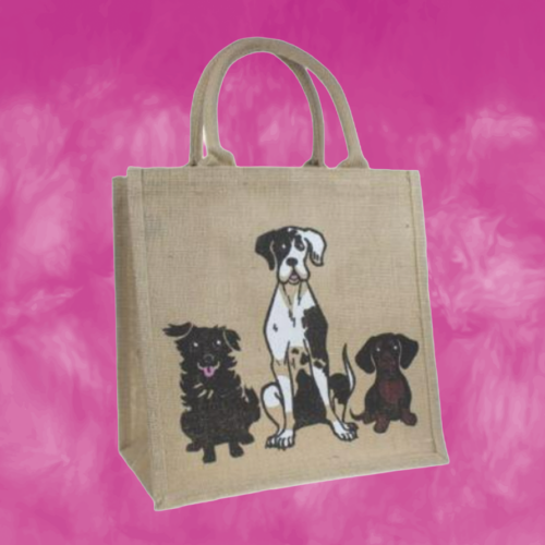 Jute shopping bag - dogs