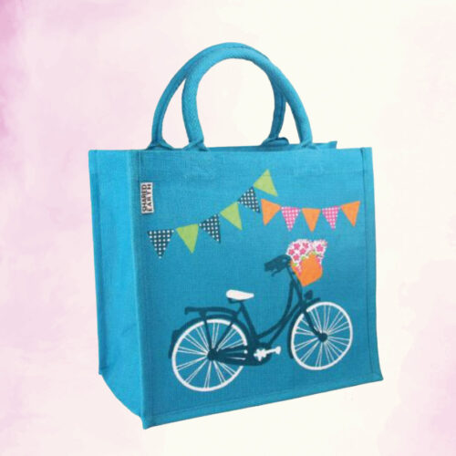 Bike jute bag Jute Shopping Bag - Vintage Bicycle