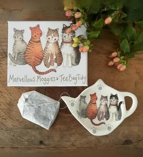 Cats tea bag holder Tea Bag Tidy - Marvellous Moggies