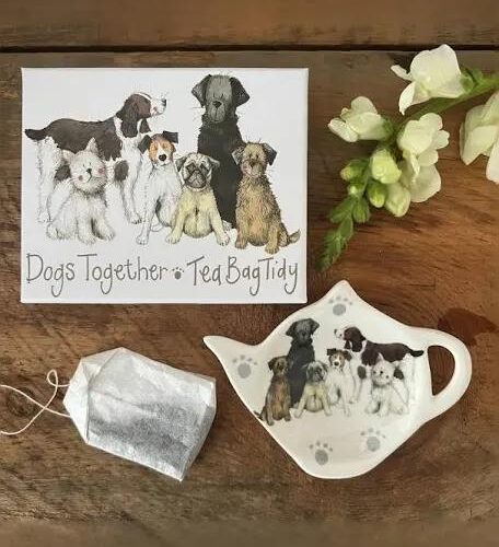 dogs tea bag holder Tea Bag Tidy - Dogs Together
