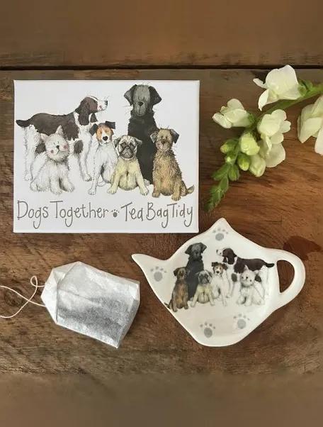 dogs tea bag holder Tea Bag Tidy - Dogs Together