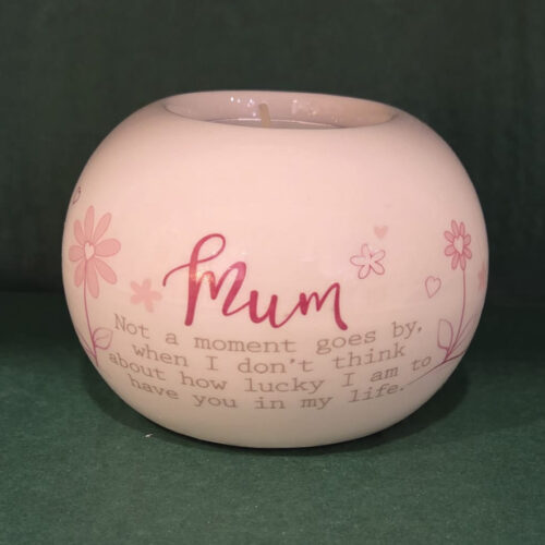 Ceramic Tealight candle holder - Mum