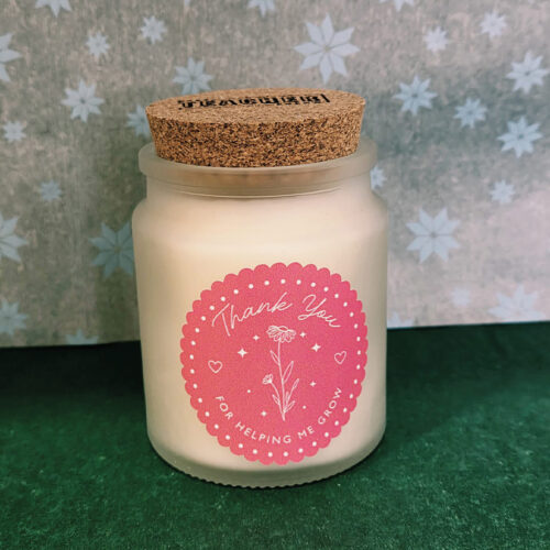 Scented Candle "Thank You for Helping Me Grow"