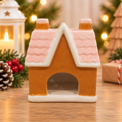 Christmas Gingerbread House Oil Burner back Christmas Gingerbread House Oil Burner